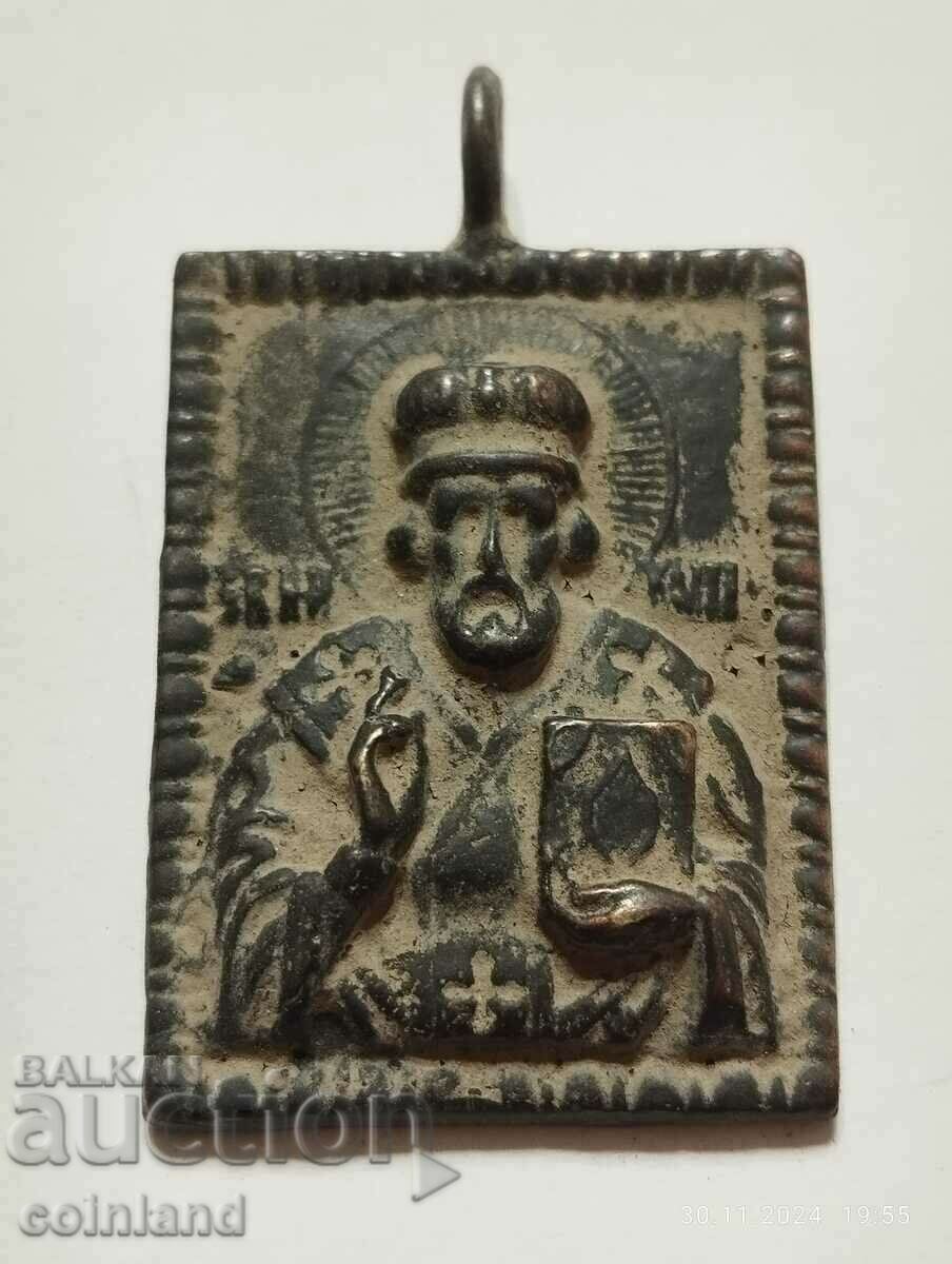 BRONZE ICON OF SAINT NICHOLAS THE MIRACLEWORKER - REPLICA REPRODUCTION