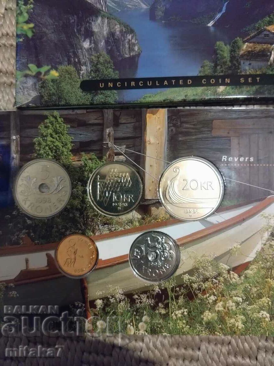 Set of coins, Norway, 1998. with price 19.00 BGN | € 9.71 Set of coins, Norway, 1998. with price 19.00 BGN | € 9.71