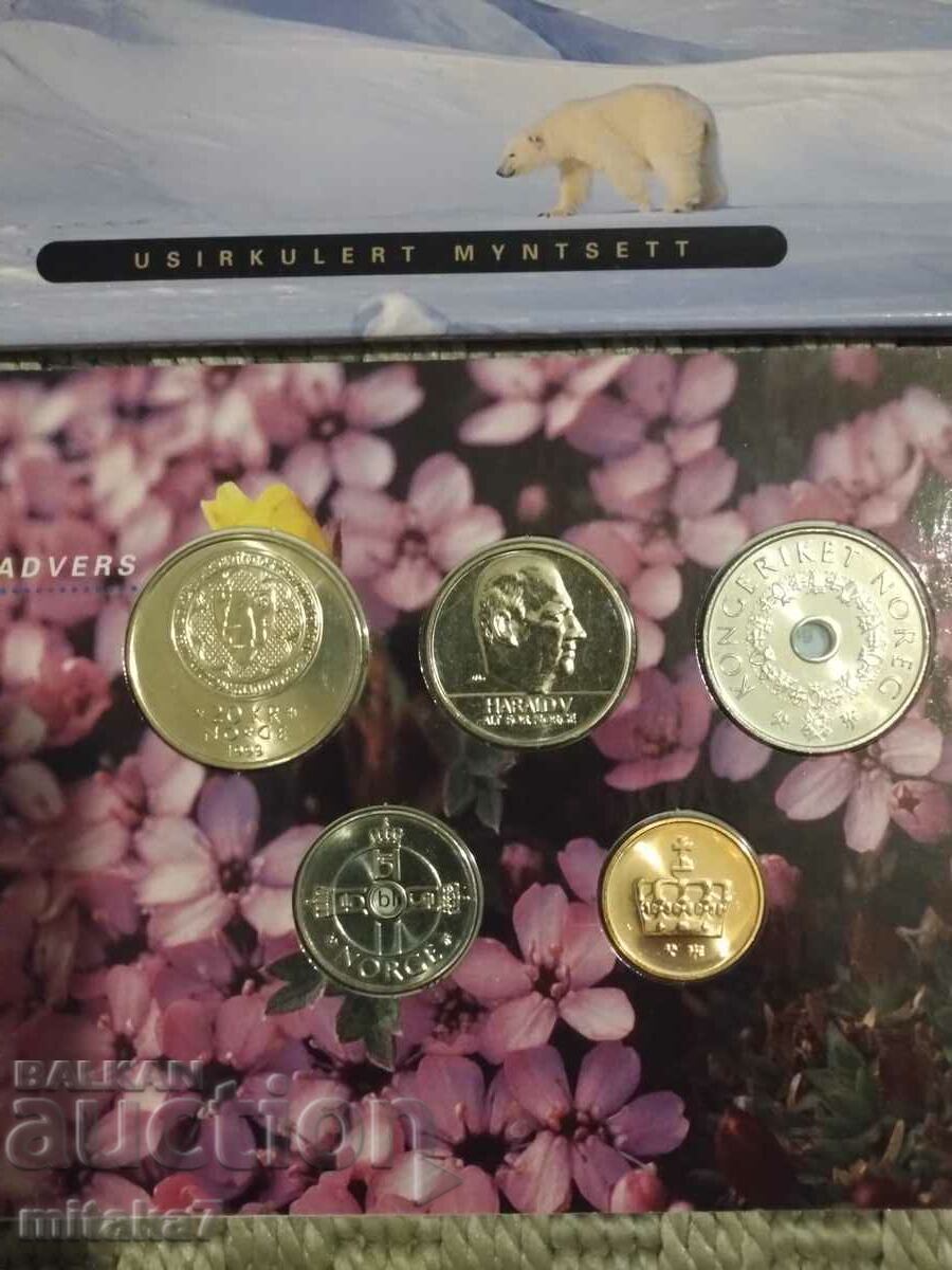 Сет монети, Норвегия, 1999г. с цена 19.00 лв. | € 9.71 Сет монети, Норвегия, 1999г. с цена 19.00 лв. | € 9.71