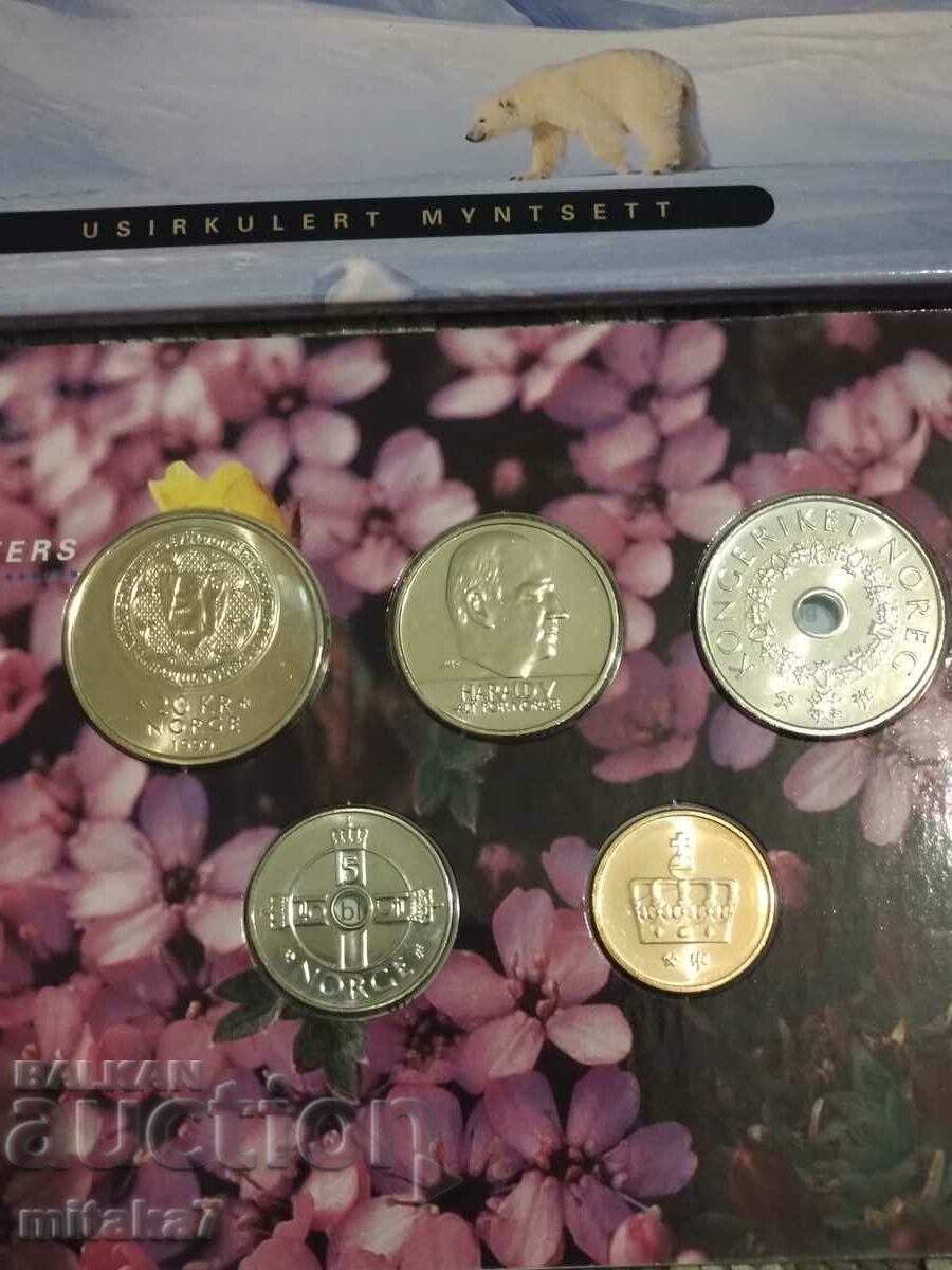 Licitație Set de monede, Norvegia, 1999. Licitație Set de monede, Norvegia, 1999.