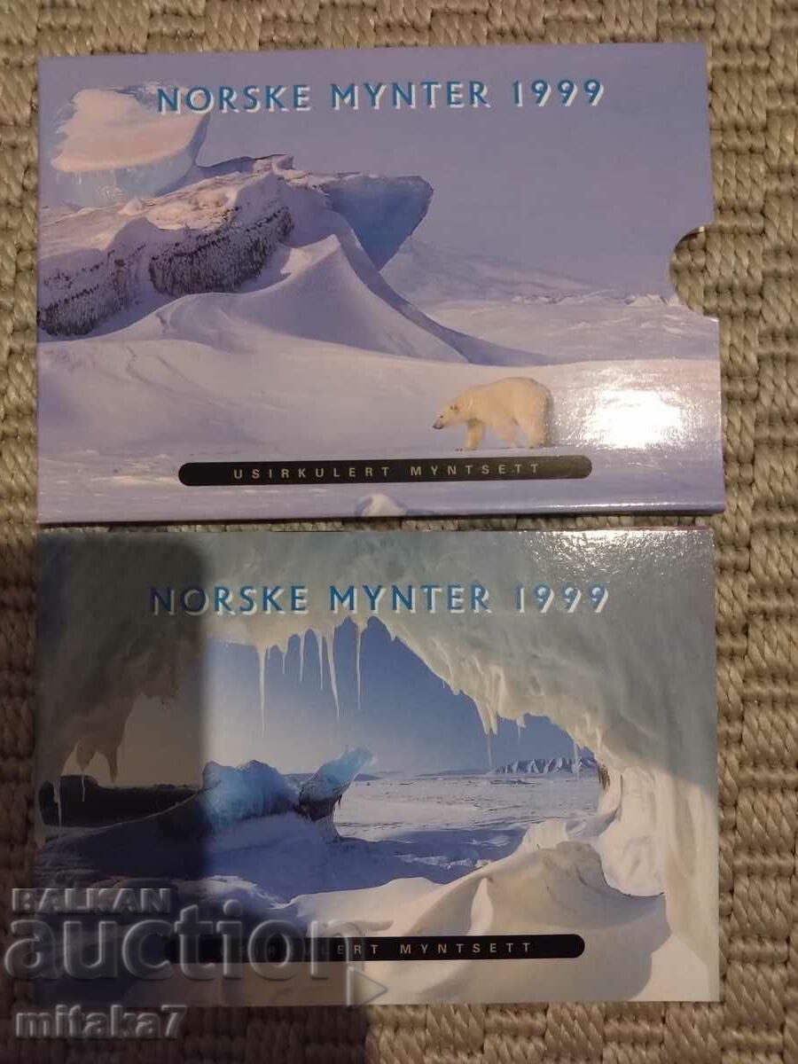 Set of coins, Norway, 1999. Set of coins, Norway, 1999.