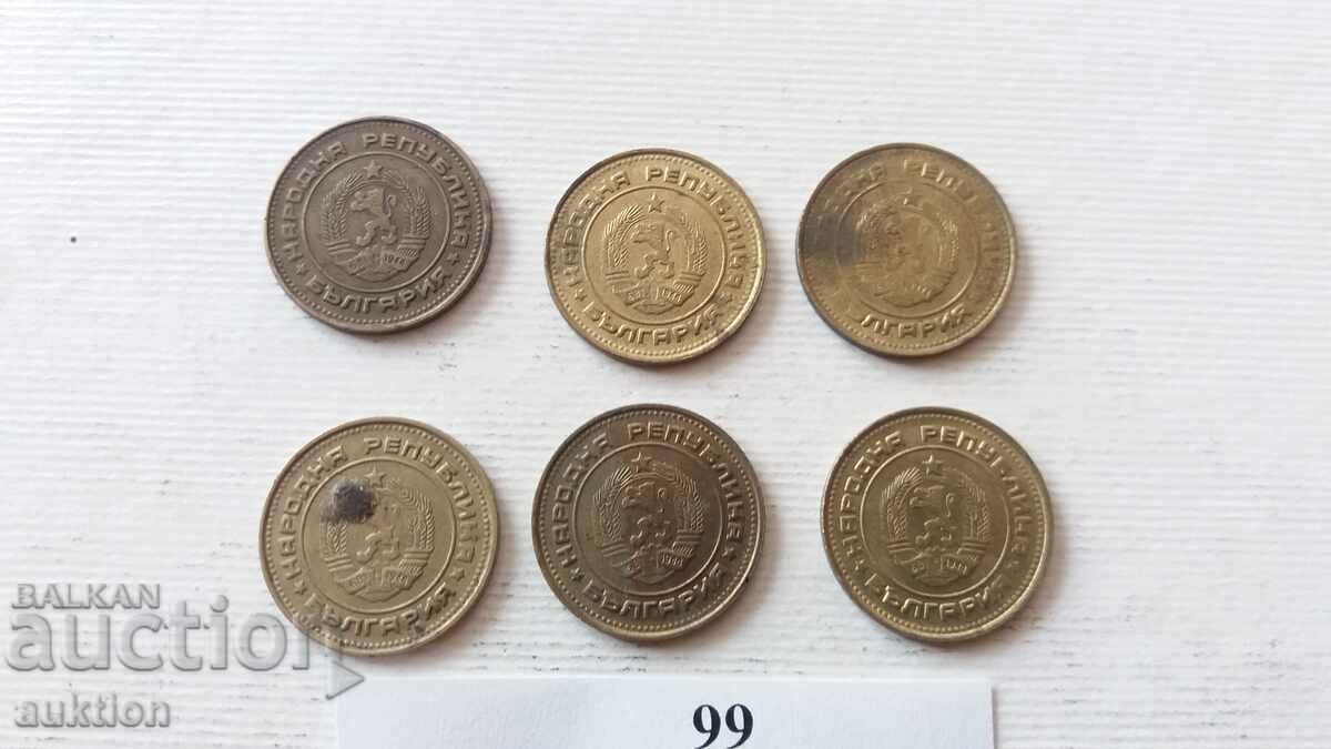 2 CENTS 1990 LOT 6 PIECES - 6