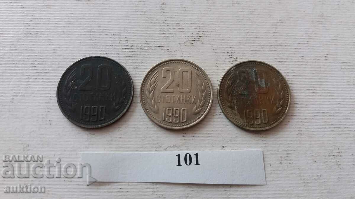 Delivery of 20 CENTS 1990 YEAR 3 NUMBERS Delivery of 20 CENTS 1990 YEAR 3 NUMBERS