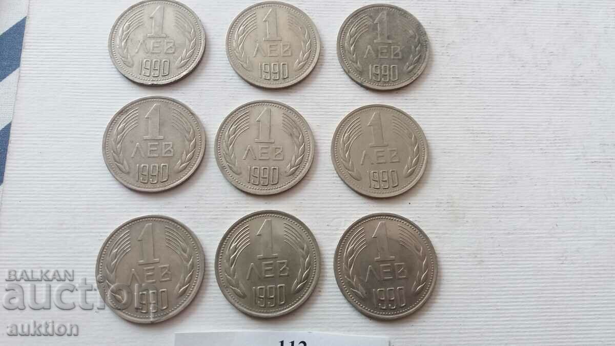 1 LEV 1990 GODINA - 9 BROYA