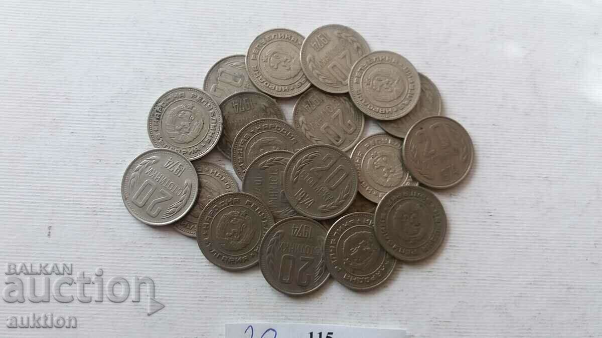20 CENTI 1974 AN 20 NUMERE cu preț 6.99 BGN | € 3.57 20 CENTI 1974 AN 20 NUMERE cu preț 6.99 BGN | € 3.57