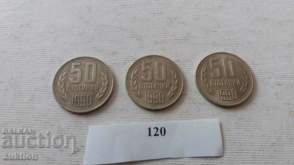 50 CENTI 1990 AN 3 NUMERE