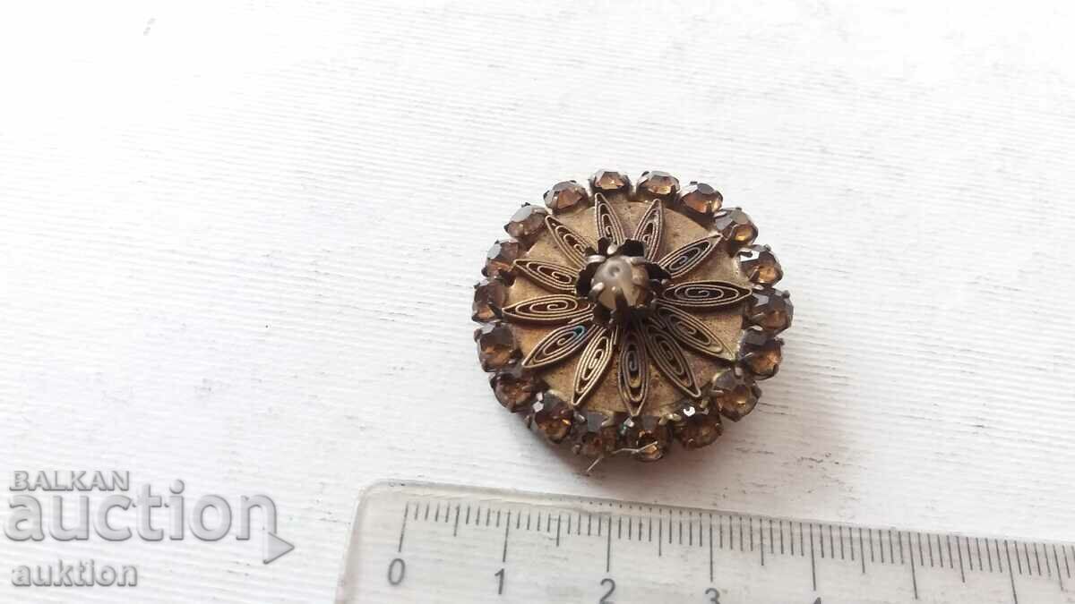 Livrarea FRUMOASĂ INSIGNĂ DE BRONZ CU PIETRE Livrarea FRUMOASĂ INSIGNĂ DE BRONZ CU PIETRE