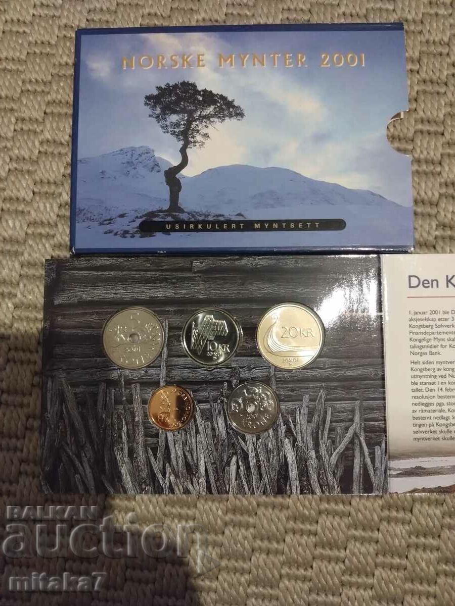 Licitație Set de monede, Norvegia, 2001. Licitație Set de monede, Norvegia, 2001.