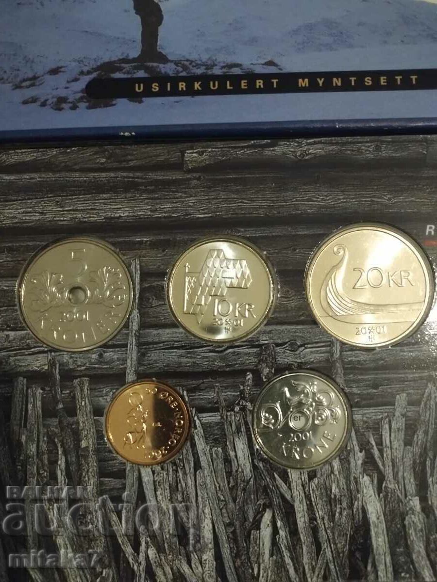 Παράδοση Σετ νομισμάτων, Νορβηγία, 2001.