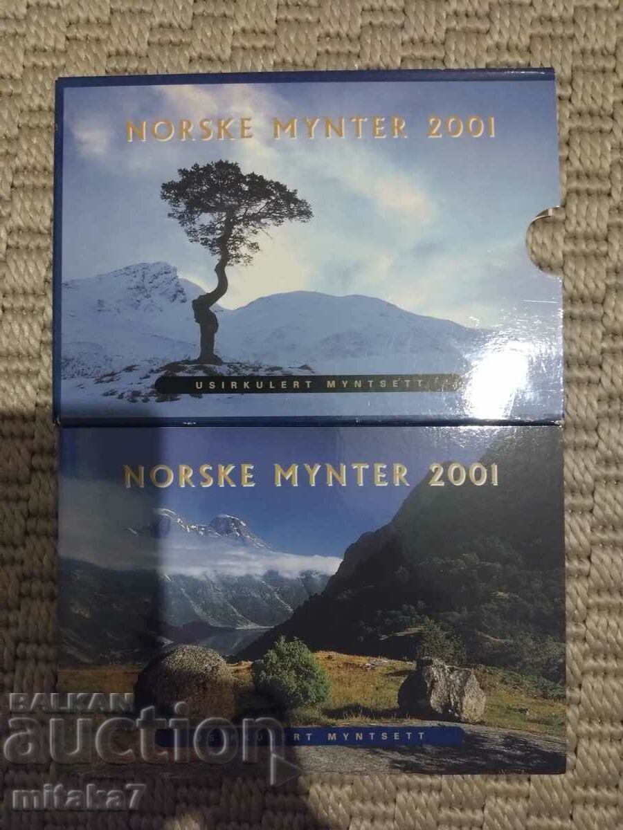 Σετ νομισμάτων, Νορβηγία, 2001. Σετ νομισμάτων, Νορβηγία, 2001.