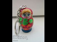 Matryoshka keychain from Russia