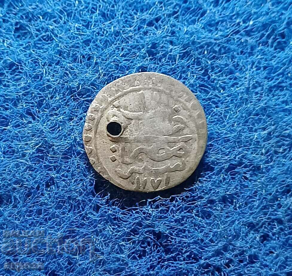 Silver Turkish coin 1171/1