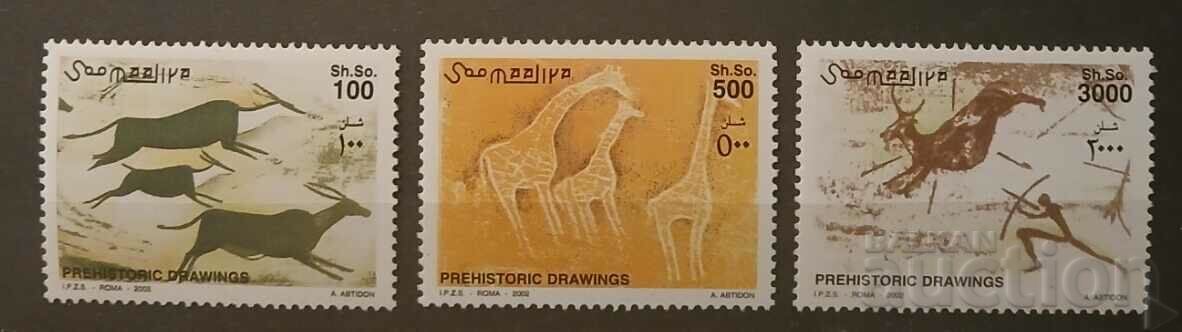 Somalia 2002 Prehistoric Drawings/Fauna €14 MNH Somalia 2002 Prehistoric Drawings/Fauna €14 MNH