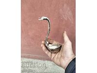 A silver swan