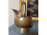 Antique copper water vessel