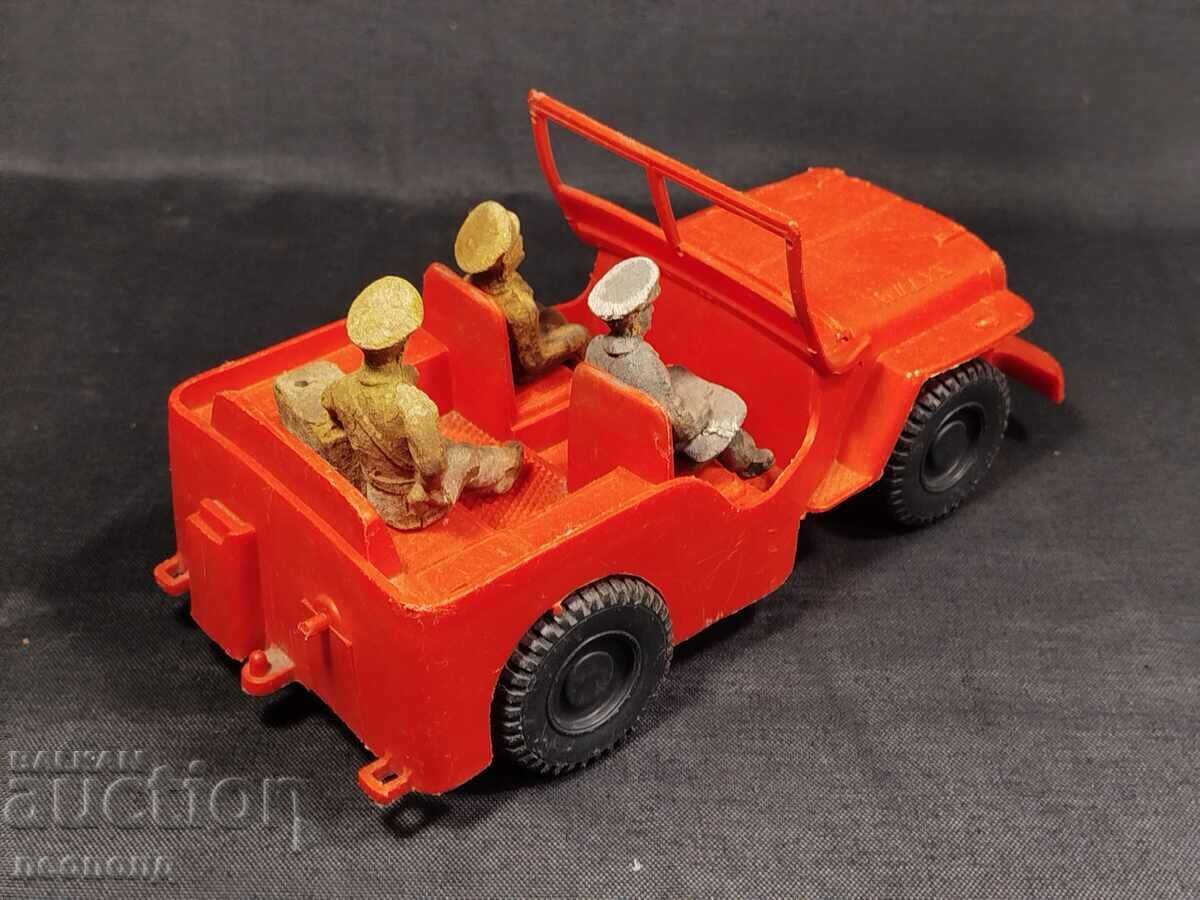 Delivery of OLD RETRO PLASTIC JEEP WILLYS TOY CAR Delivery of OLD RETRO PLASTIC JEEP WILLYS TOY CAR