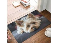 Yorkie dog bath mat door rug kitchen Terrier