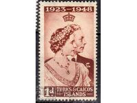 GB/Turks&Calcos Isl.-1948-KGVI-сребърна сватба,MLH