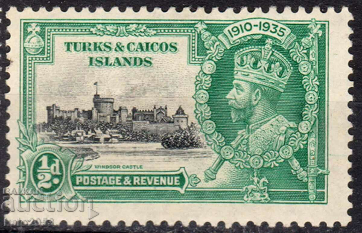 GB/Turks&Calcos Isl.-1935-KGV-25 de ani pe tron,MLH