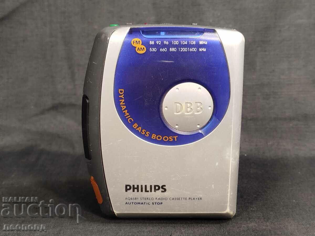 BZC OLD PORTABLE WALKMAN PLAYER CASSETTE RADIO PHILIPS