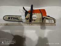 Old Stihl toy, small Stil chainsaw, children's chainsaw, advertisement