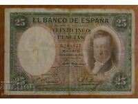 25 ПЕСЕТИ 1931 година, ИСПАНИЯ