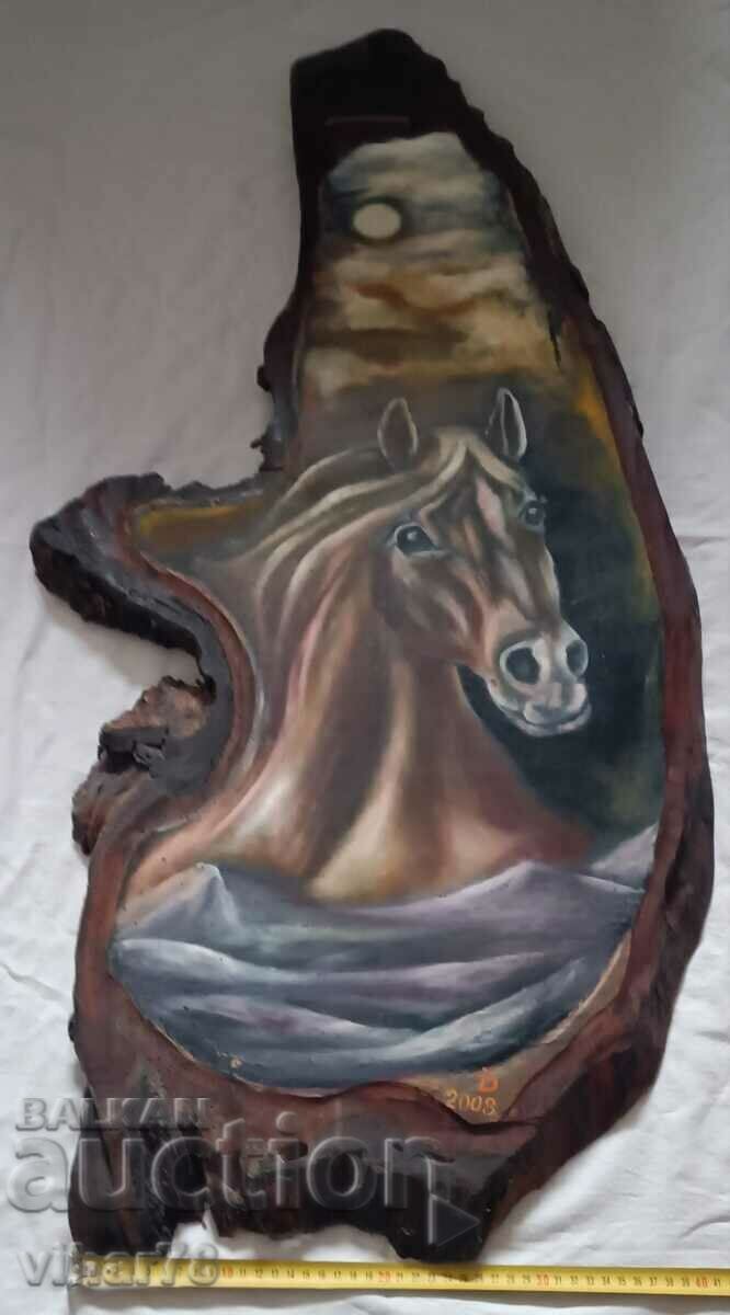 Auction Large drawing of a tree-horse Auction Large drawing of a tree-horse