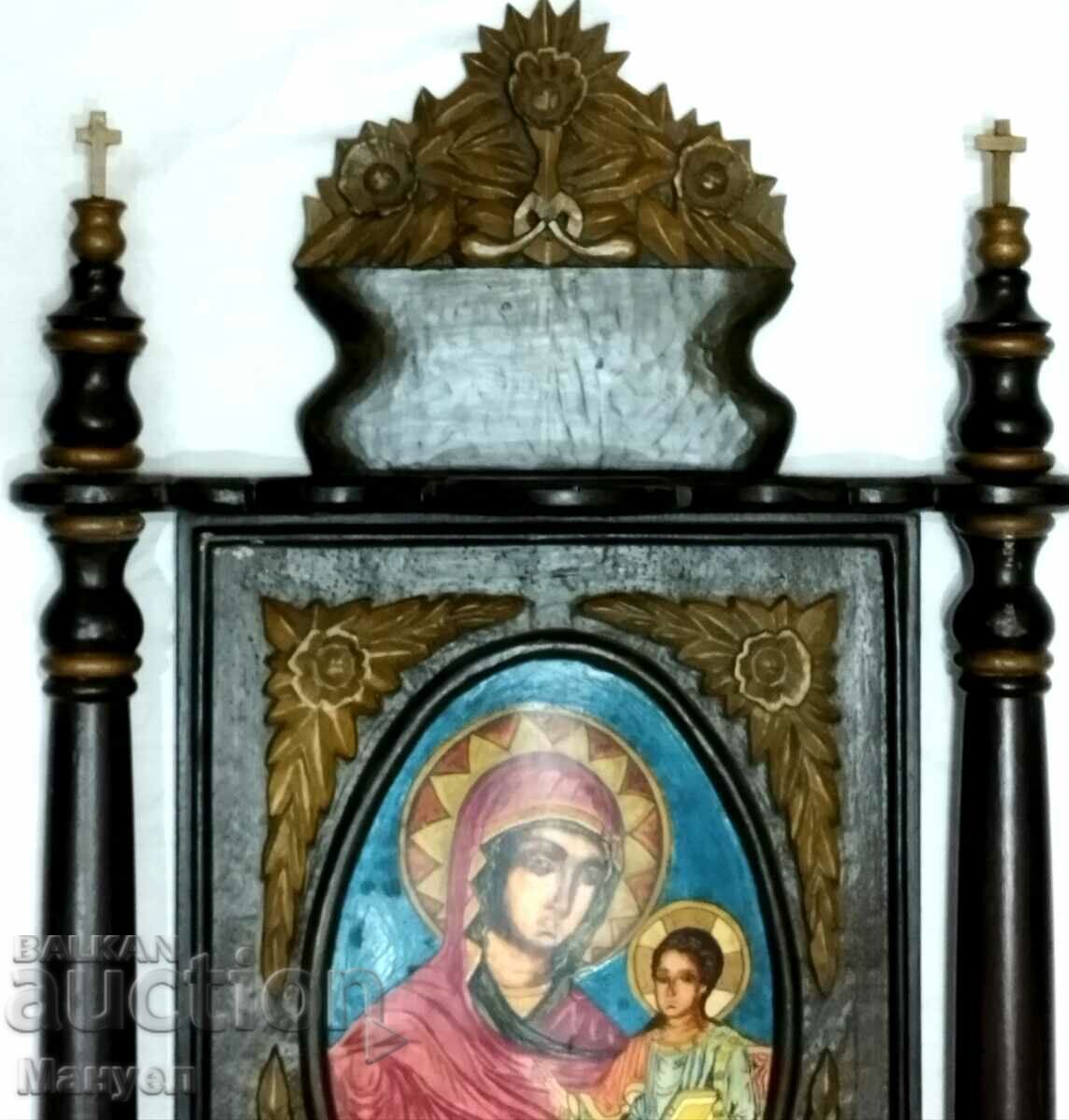 Auction  Old home iconostasis.