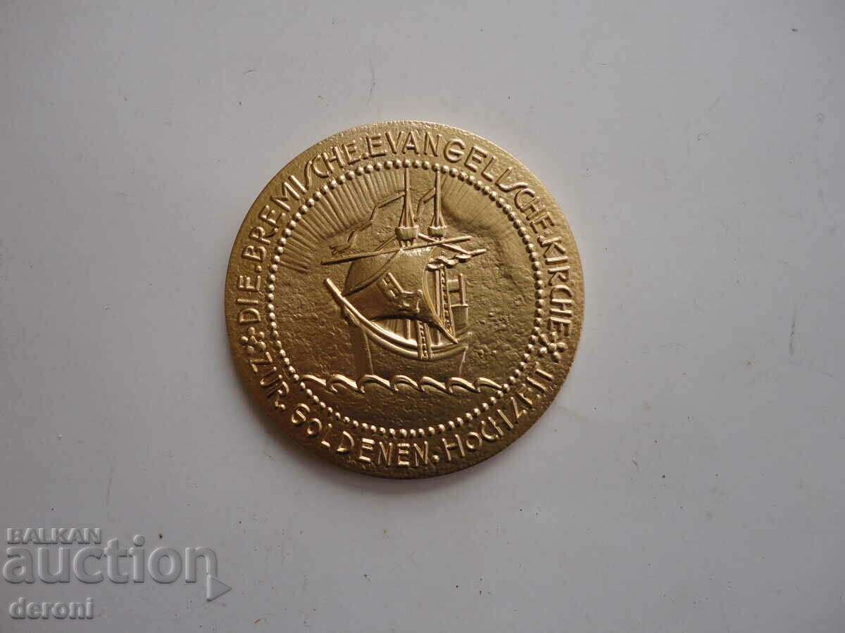 Gold Plated Table Medal Plaque - 5 Gold Plated Table Medal Plaque - 5