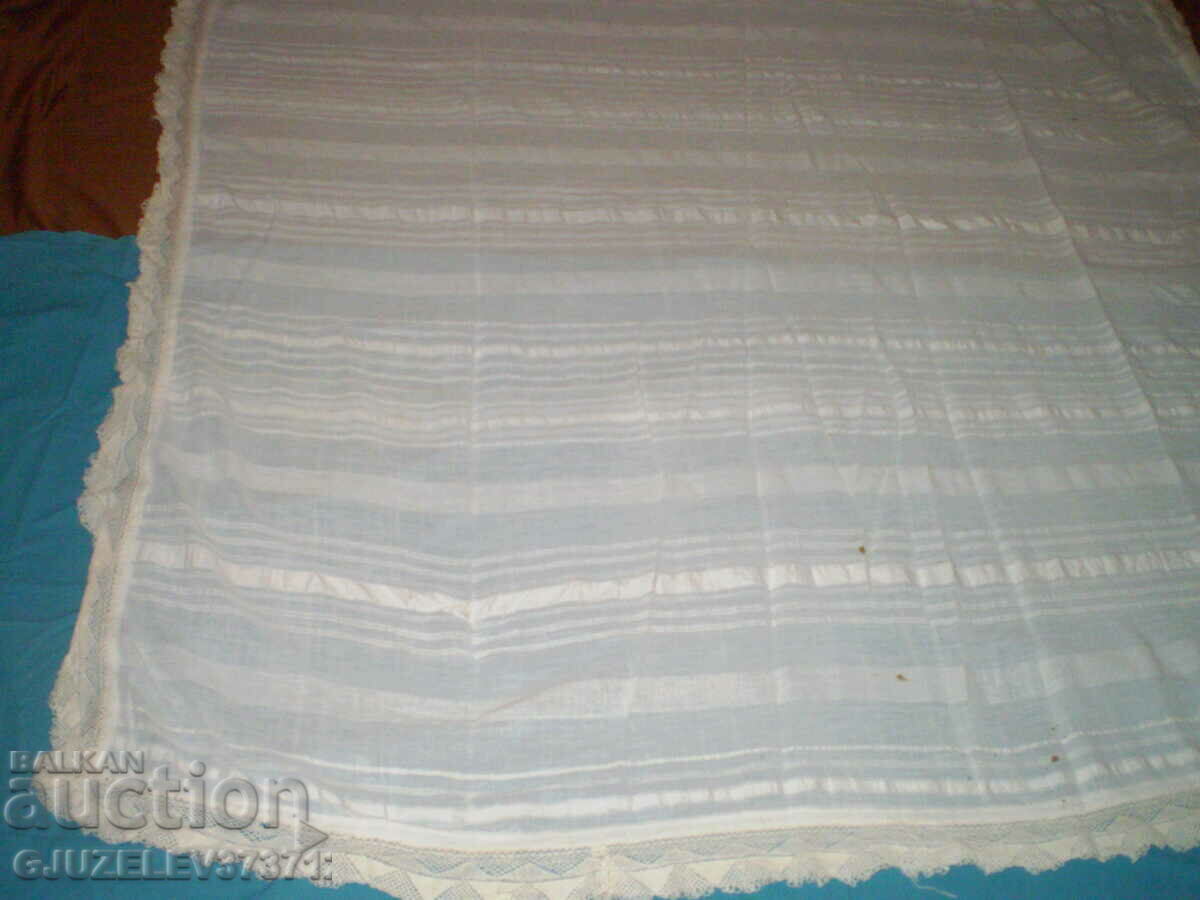 A 19th century hand-woven table cloth bordered with lace with price 79.99 BGN | € 40.90 A 19th century hand-woven table cloth bordered with lace with price 79.99 BGN | € 40.90