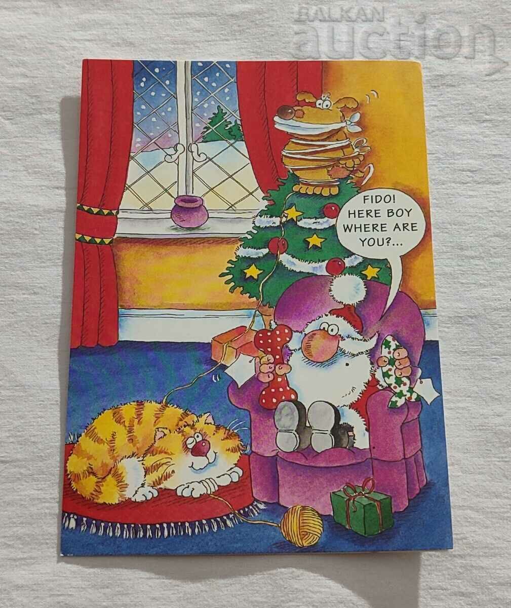 SANTA CHRISTMAS DOG KITTEN HUMOR P.K. CLEAN SANTA CHRISTMAS DOG KITTEN HUMOR P.K. CLEAN