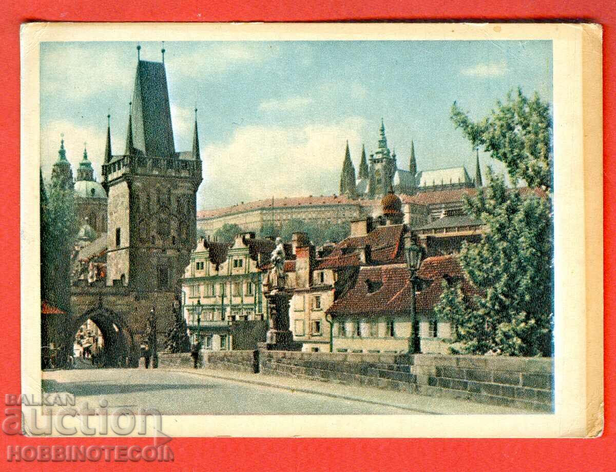 CEHOSLOVACIA CARTE POșTALĂ NEUTILIZAȚĂ TURNUL PODULUI PRAGA 1948 CEHOSLOVACIA CARTE POșTALĂ NEUTILIZAȚĂ TURNUL PODULUI PRAGA 1948