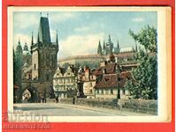 CZECHOSLOVAKIA UNUSED POSTCARD PRAGUE BRIDGE TOWER 1948