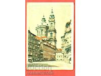 CZECHOSLOVAKIA USED CARD PRAGUE CHURCH NICHOLAS 1948