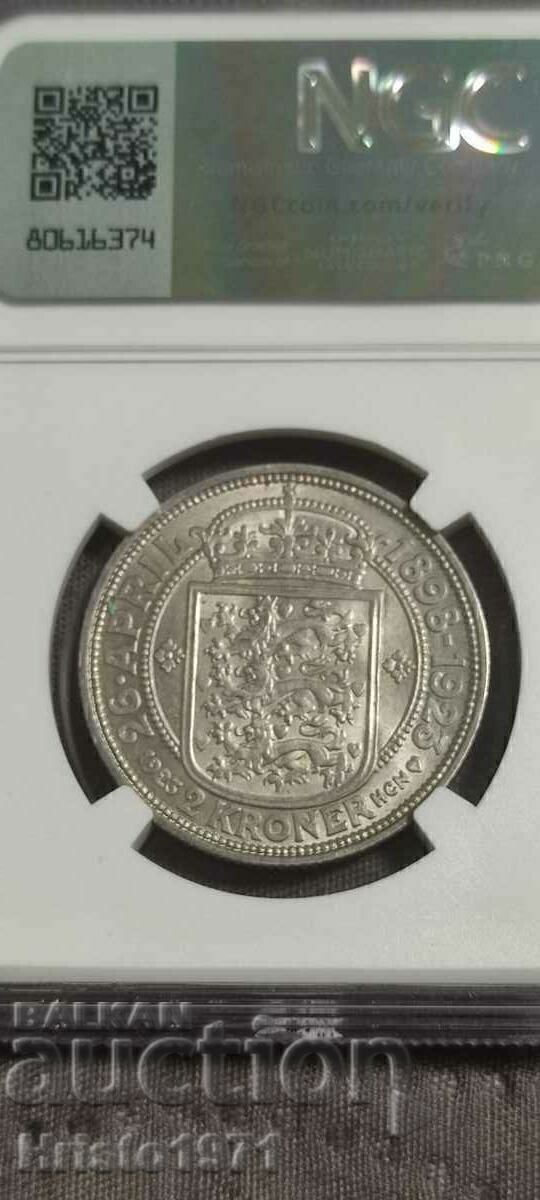 2 kroner 1923 MS 62 Denmark with price 180.00 BGN | € 92.03 2 kroner 1923 MS 62 Denmark with price 180.00 BGN | € 92.03