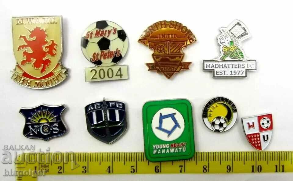 Soccer Badges-Football Exotics-New Zealand-Lot of 9 Badges with price 47.00 BGN | € 24.03 Soccer Badges-Football Exotics-New Zealand-Lot of 9 Badges with price 47.00 BGN | € 24.03