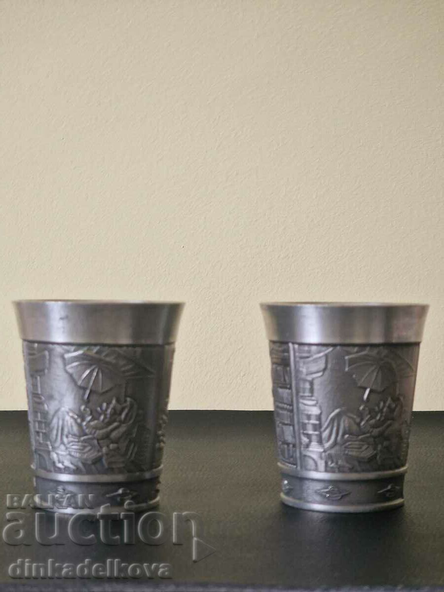 Grenningloh pewter cups