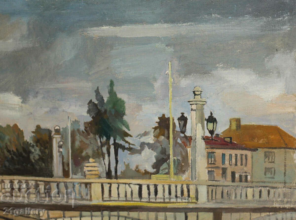 Petar Nenov, landscape Lion's Bridge, oil paints, signed - 7 Petar Nenov, landscape Lion's Bridge, oil paints, signed - 7