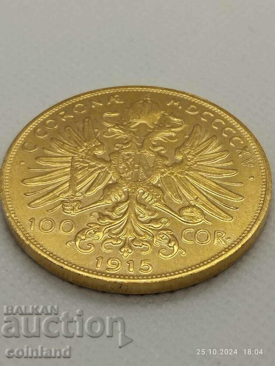 100 coroana Franz Joseph l 1915 - REPRODUCERE REPLICA - 5