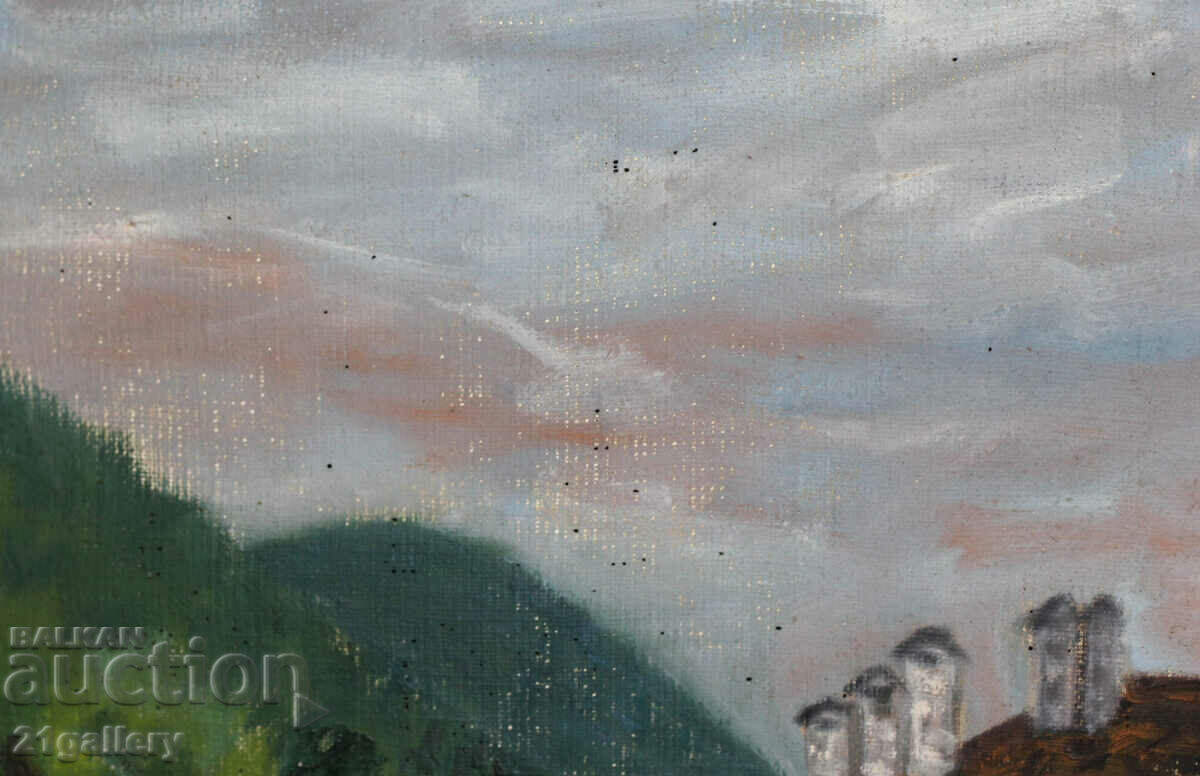 Δημοπρασία Milcho Pavlov, αστικό τοπίο, λαδομπογιές, υπογραφή 1975. Δημοπρασία Milcho Pavlov, αστικό τοπίο, λαδομπογιές, υπογραφή 1975.