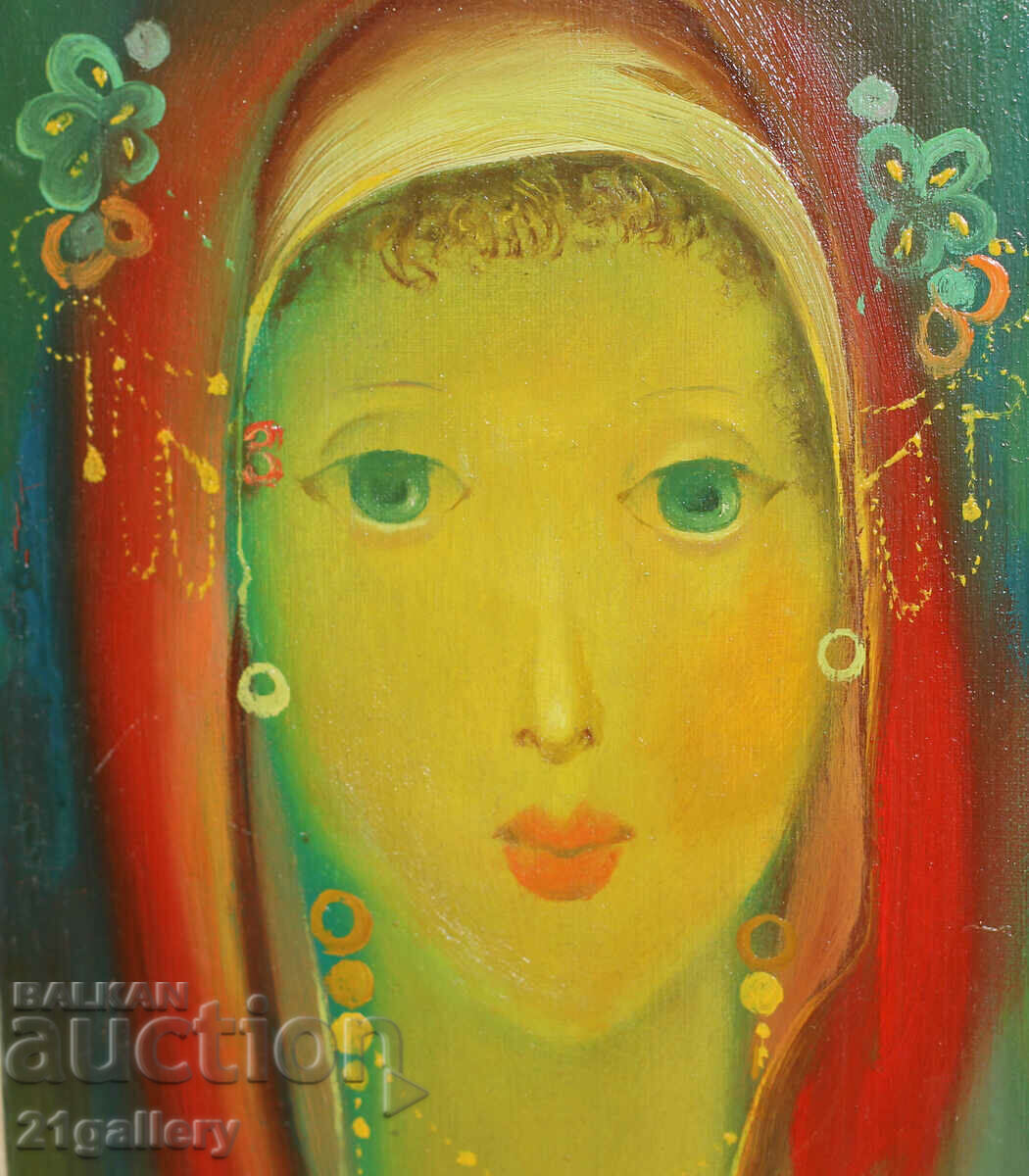 Mitko Dimitrov (1926-2022) portrait, oil paints 1997 with price 700.00 BGN | € 357.90 Mitko Dimitrov (1926-2022) portrait, oil paints 1997 with price 700.00 BGN | € 357.90