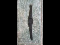 Old leather watch strap with pad