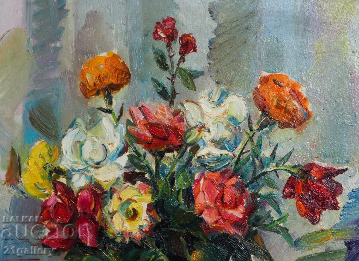 Delivery of Tancho Kunev - Tankun (1930-2010), oil paints, still life