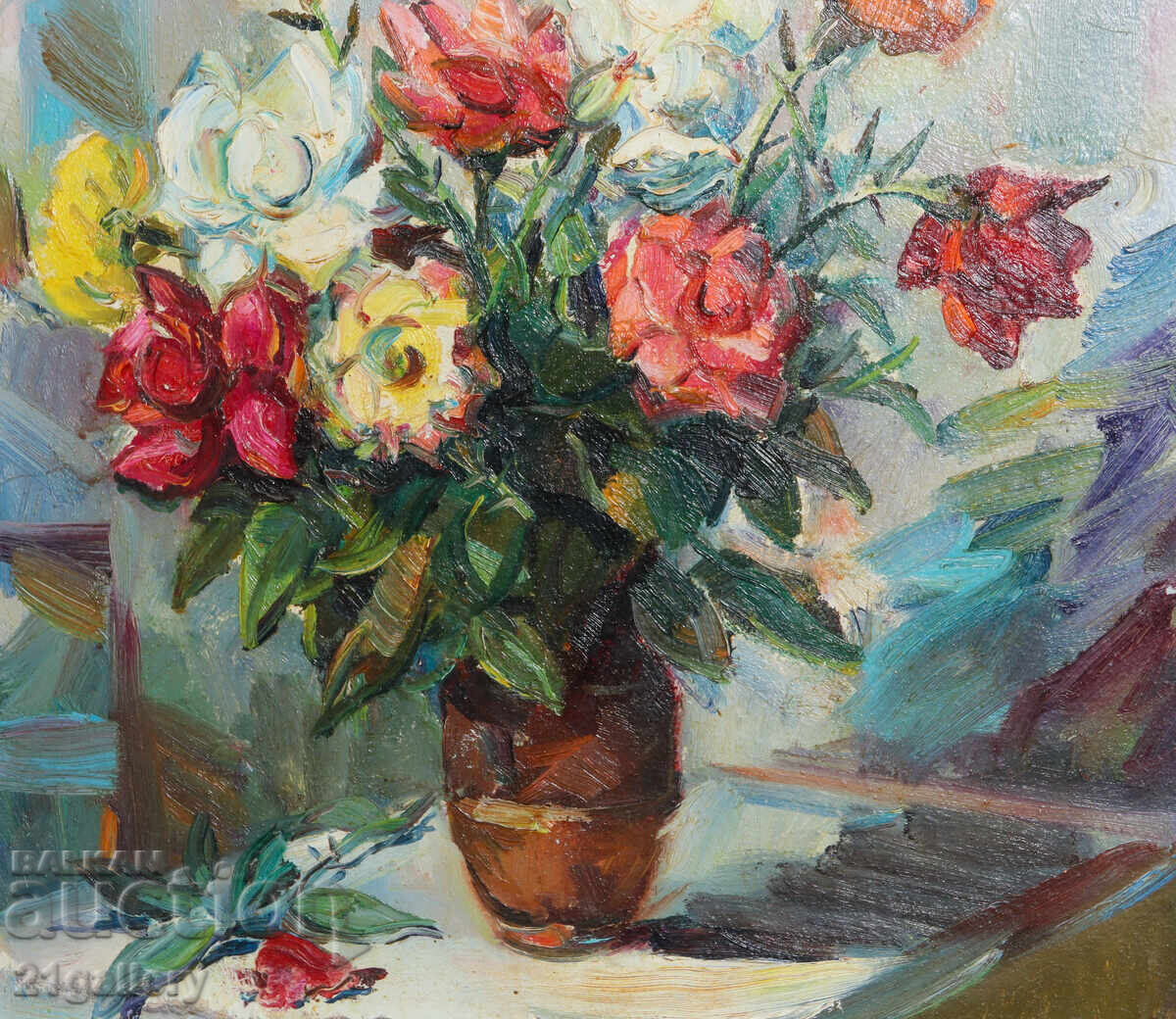 Tancho Kunev - Tankun (1930-2010), oil paints, still life - 5