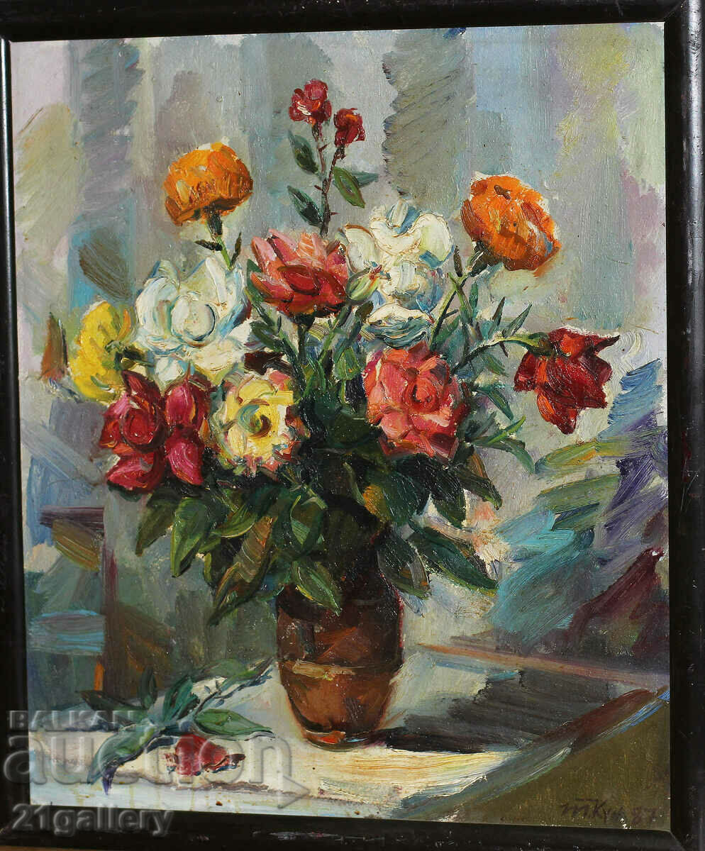 Tancho Kunev - Tankun (1930-2010), oil paints, still life