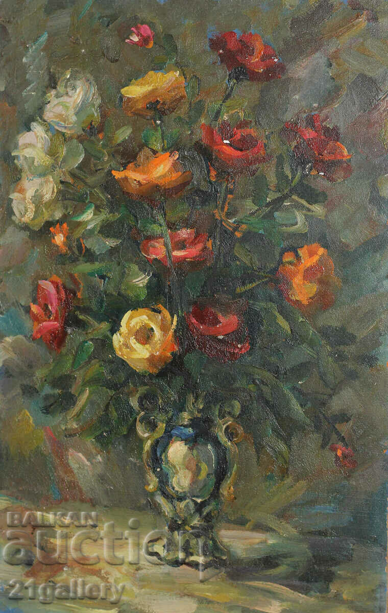 Tancho Kunev - Tankun (1930-2010), oil paints, still life