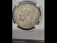 2 лева 1891 г. AU53 NGC