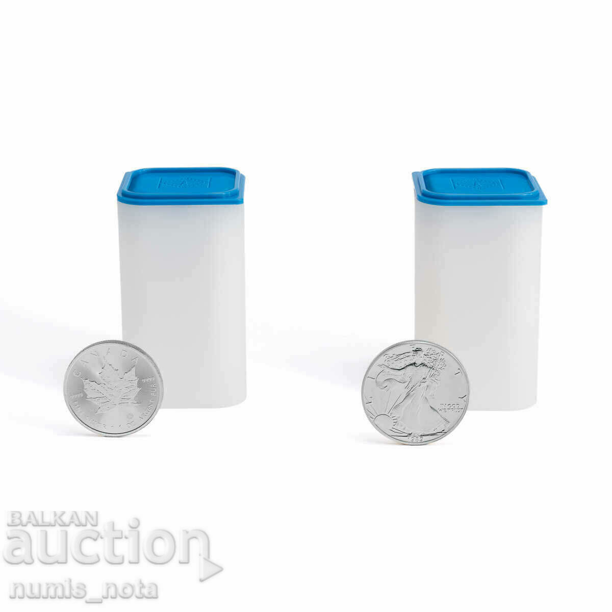 Δημοπρασία Οι σωλήνες είναι ασημένιες ουγγιές - Leuchtturm - για νομίσματα 40-41 mm Δημοπρασία Οι σωλήνες είναι ασημένιες ουγγιές - Leuchtturm - για νομίσματα 40-41 mm