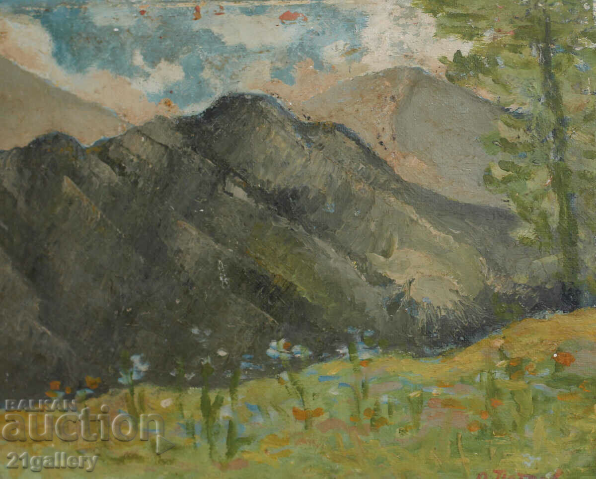 Lyuben Petrov Hristov - Red/oil paints, signed with price 300.00 BGN | € 153.39 Lyuben Petrov Hristov - Red/oil paints, signed with price 300.00 BGN | € 153.39