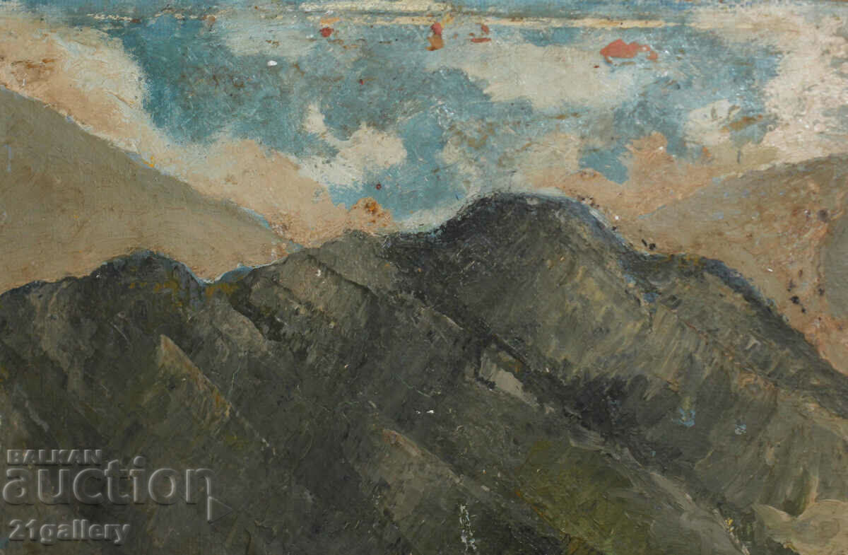 Delivery of Lyuben Petrov Hristov - Red/oil paints, signed Delivery of Lyuben Petrov Hristov - Red/oil paints, signed